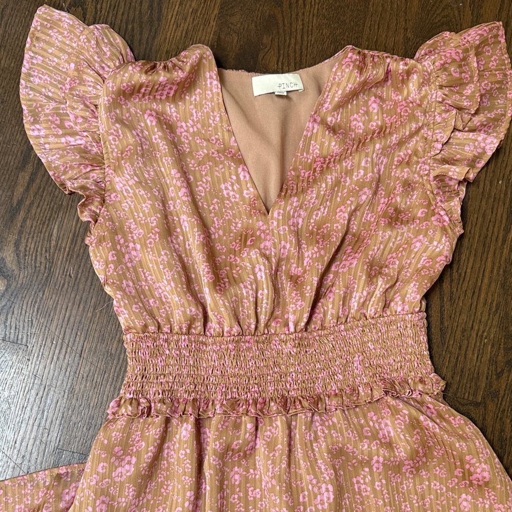 pleated print maxi dress   Large - Picture 5 of 7